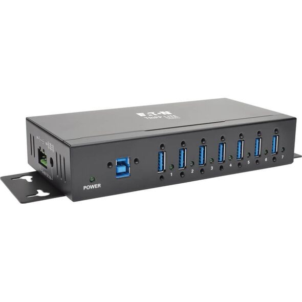 HUB USB Eaton Eaton Tripp Lite series 7-Port USB 3.0 Hub SuperSpeed with Dedicated 2A USB Charging iPad Tablet Metal - Hub - 7 x SuperSpeed USB 3.0 - an DIN-Schiene montierbar, wandmontierbar
