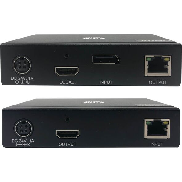 Eaton Eaton Tripp Lite Series DisplayPort to HDMI over Cat6 Extender Kit with KVM Support, 4K 60Hz, 4:4:4, USB, PoC, HDCP 2.2, up to 230 ft., TAA - Erweiterung fur Video/Audio - HDMI, DisplayPort - uber CAT 6 - bis zu 70 m - TAA-konform - fur P/N: B127A-