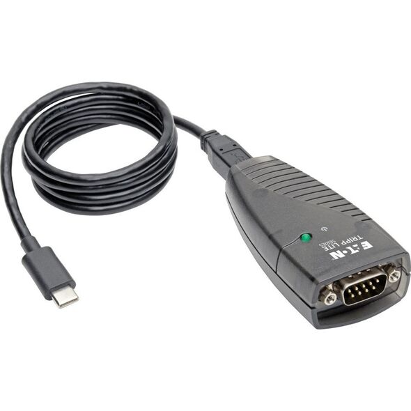 Adapter USB Eaton Eaton Tripp Lite Series USB-C to Serial Adapter (DB9) - Keyspan, High-Speed (M/M), Detachable Cable, TAA - Serieller Adapter - USB - RS-232 x 1 - Schwarz - TAA-konform