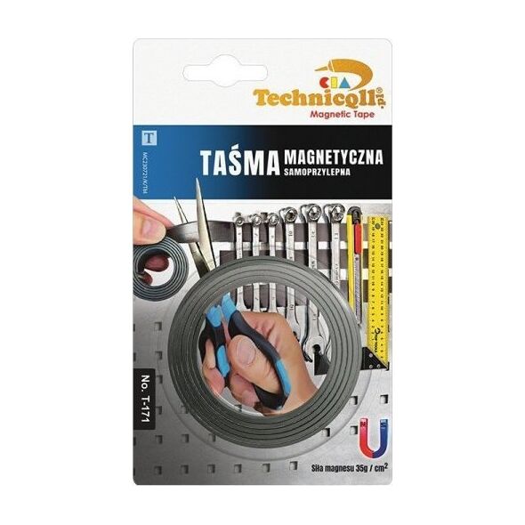 Technicqll TAŚMA MAGNETYCZNA SAMOPRZYLEPNA 1MX20MMX1,5MM (1 SZT)