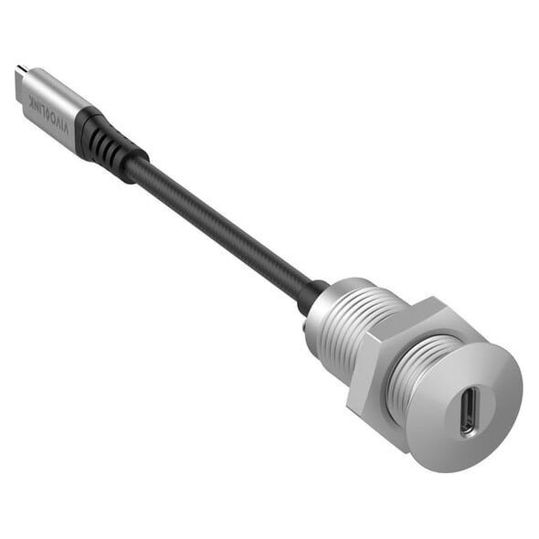 Adapter USB VivoLink Vivolink PROUSBCMF0.3SOCKET kabel USB 0,3 m USB 3.2 Gen 2 (3.1 Gen 2) USB C Szary