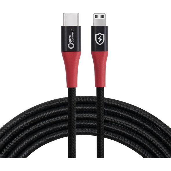 Kabel USB MicroConnect Lightning - USB-C 1.5 m Czarny (MC-CLIGHTNING-SC)
