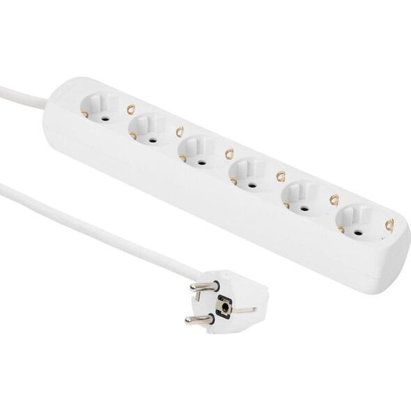 Kabel zasilający MicroConnect Microconnect GRU0065WA rozgałęziacz 5 m 6 x gniazdo sieciowe Biały