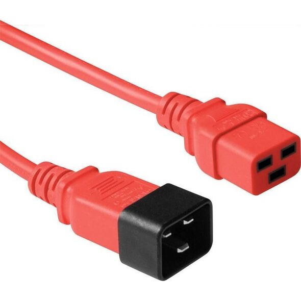 Kabel zasilający MicroConnect Microconnect PE2019R09 kabel zasilające Czerwony 0,9 m C20 panel C19 panel