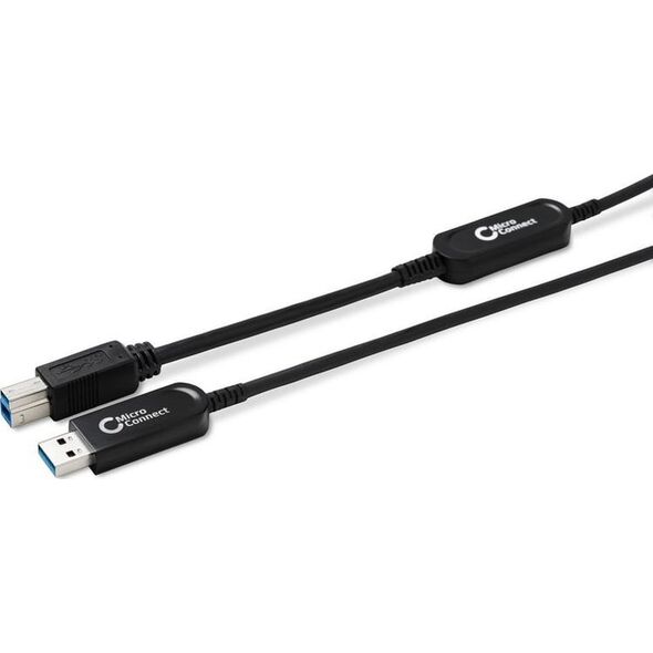 Kabel USB MicroConnect USB-A - USB-B 15 m Czarny (MC-USB3.0AB15OP)