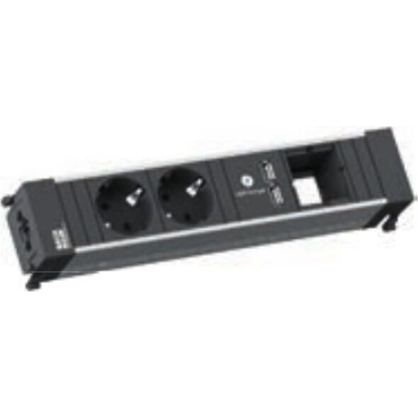 Kabel zasilający Bachmann Bachmann 909.0056 rozdzielacz zasilania PDU 2 x gniazdo sieciowe Czarny