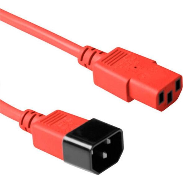 Kabel zasilający MicroConnect Microconnect PE1413R3 kabel zasilające Czerwony 3 m C13 panel C14 panel