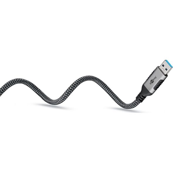 Adapter AV Goobay Goobay 70497 zmieniacz płci / kabli USB A RJ-45 Czarny, Srebrny