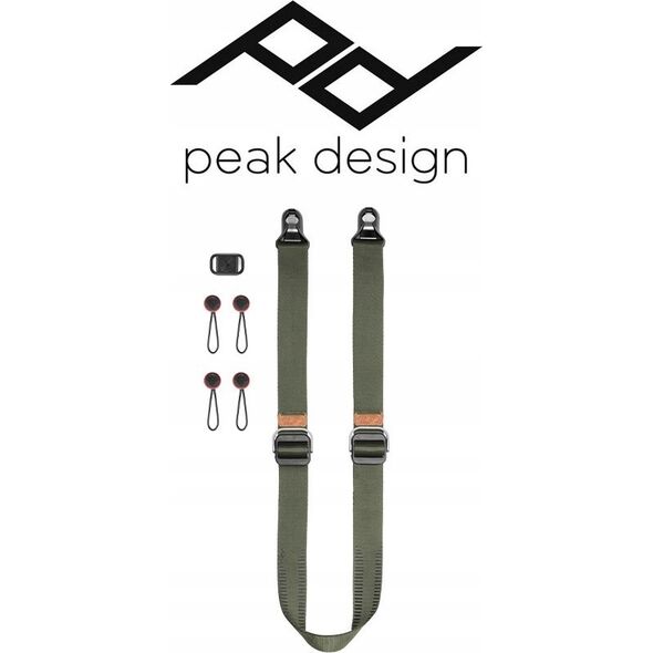 Torba Peak Design Pasek na szyję lub ramię SLIDE LITE SAGE v3 szarozielony do lekkich aparatów