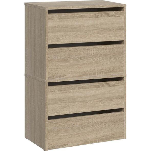 Topeshop Szafka na buty, 4 półki, Modo, 60x36x88 cm, dąb sonoma, mat