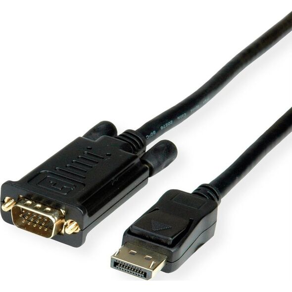 Kabel Roline ROLINE Kabel DisplayPort-VGA DP ST - VGA ST schwarz 2m