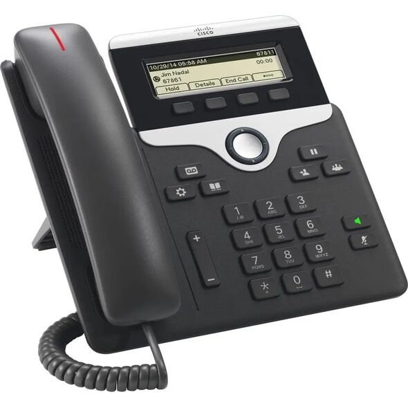 Telefon Cisco Cisco Third Party IP Phone CP-7811-3PCC-K9=: - SIP, SRTP, 0 Line Keys, Anthrazit - Unterstutzte Plattformen: Asterisk, Broadsoft, Centile, Metaswitch
