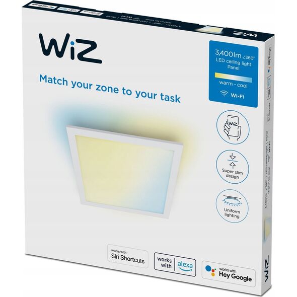 Lampa sufitowa Signify WiZ Panel Deckenleuchte Quadratisch Tunable White 3400lm Weiß