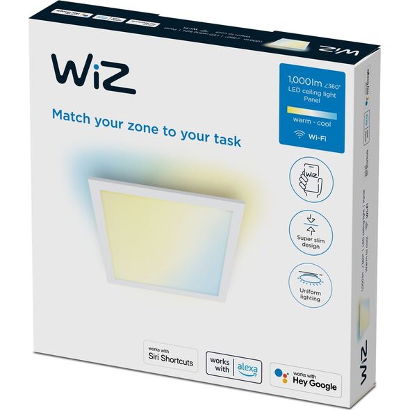 Lampa sufitowa Signify WiZ Panel Deckenleuchte Quadratisch Tunable White 1000lm Weiß*