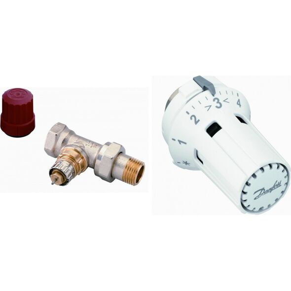 Danfoss Zestaw 2-elementowy - RAE/RLV-KS 1/2 Katowy (blister) (DWZ)