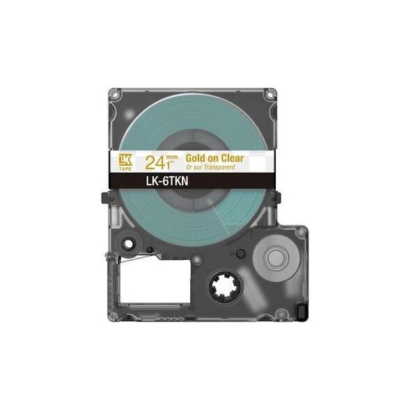 Epson Epson LabelWorks LK-6TKN - Metallic - gold auf durchsichtig - Rolle (2,4 cm x 9 m) 1 Kassette(n) Hangebox - Bandkassette - fur LabelWorks LW-C610