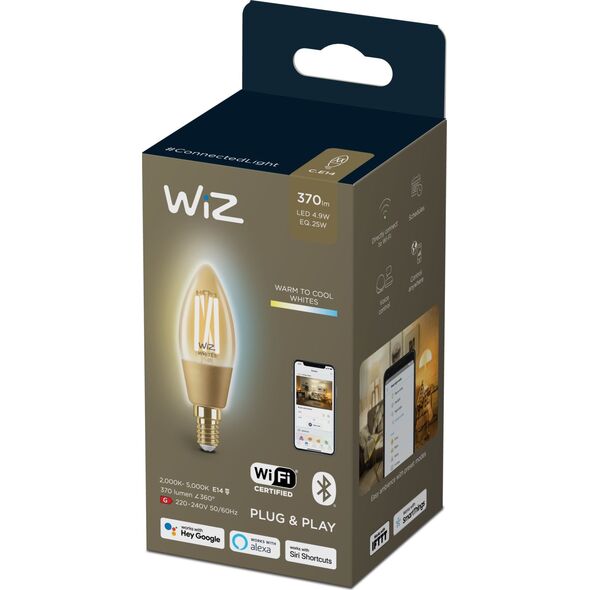 Signify WiZ Filament 25W E14 Kerzenform Amber Einzelpack