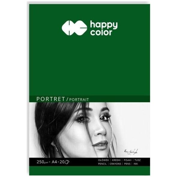Happy Color Blok PORTRET, Art., A4, 20 ark, 250g, Happy Color