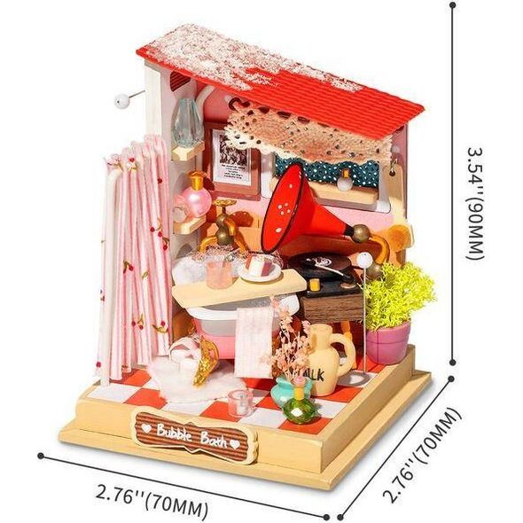 Nice Idea Składany Drewniany Model Mini Łazienka