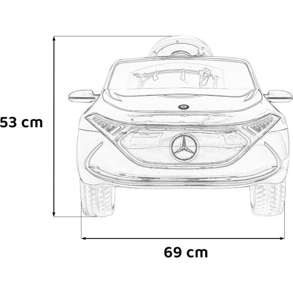 Mercedes Mercedes Benz AMG EQA dla dzieci Czarny + Pilot + 5-punktowe pasy + EVA + Wyświetlacz MP3 + LED
