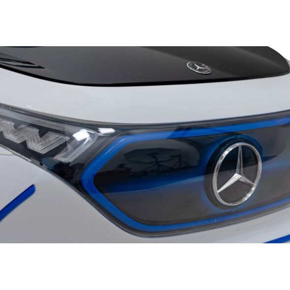 Mercedes Mercedes Benz AMG EQA dla dzieci Biały + Pilot + 5-punktowe pasy + EVA + Wyświetlacz MP3 + LED