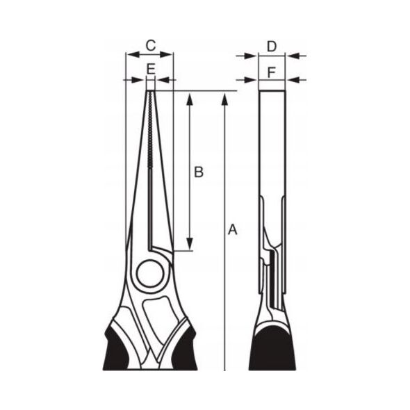 Bahco 1000V plokščianosės replės 140mm, Bahco