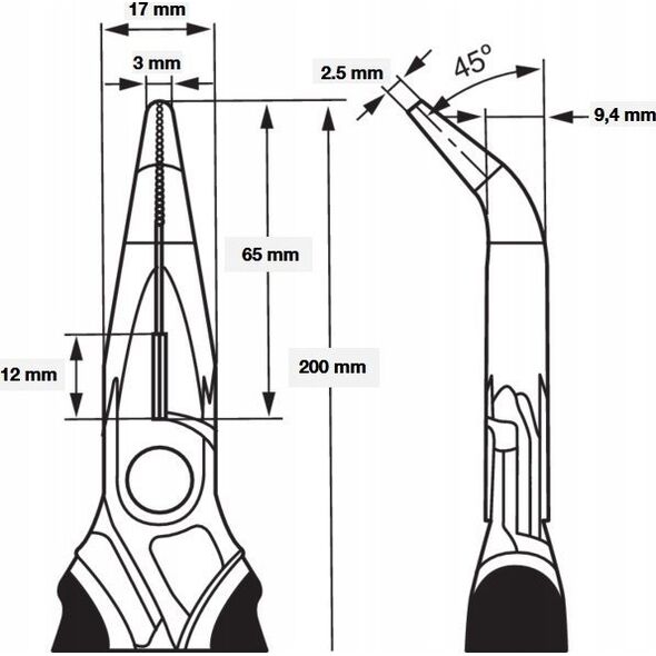 Bahco Bahco Prailgintos lenktos replės 200mm Ergo
