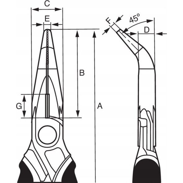 Bahco Bahco Prailgintos lenktos replės 200mm Ergo