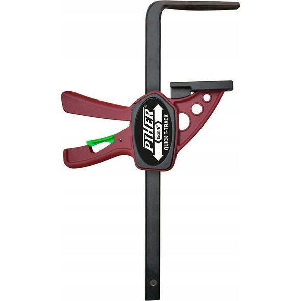 PIHER Greitos fiksacijos spaustuvas liniuotėms ir darbastaliams Piher Quick T-Track 7x22cm, max 60kg