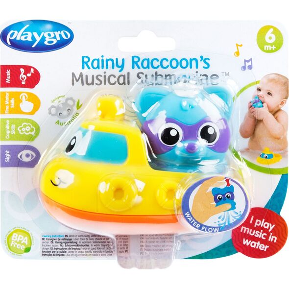 Playgro PLAYGRO vonios žaislas Rainy Raccoon's Submarine, 4087629