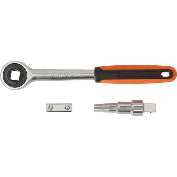 Bahco Bahco Terkšlės ir pakopinio rakto komplektas su 1/2" tvirtinimu. 5 dydžiai: 3/8"-7/16"-1/2"-3/4"-1"