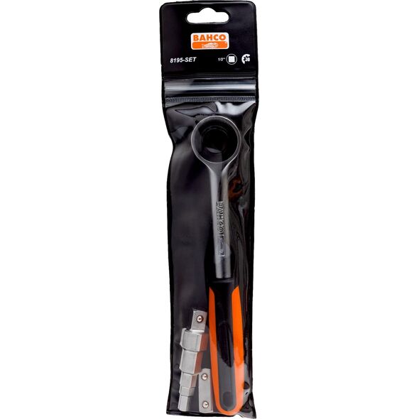 Bahco Bahco Terkšlės ir pakopinio rakto komplektas su 1/2" tvirtinimu. 5 dydžiai: 3/8"-7/16"-1/2"-3/4"-1"