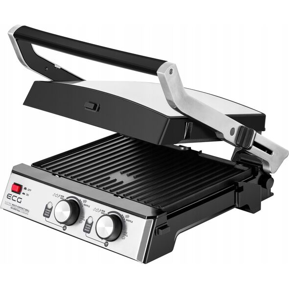 Grill elektryczny ECG ECG KG 2033 Duo Grilis & Waffle, 2000W, 4 working positions, 2 independent thermostats