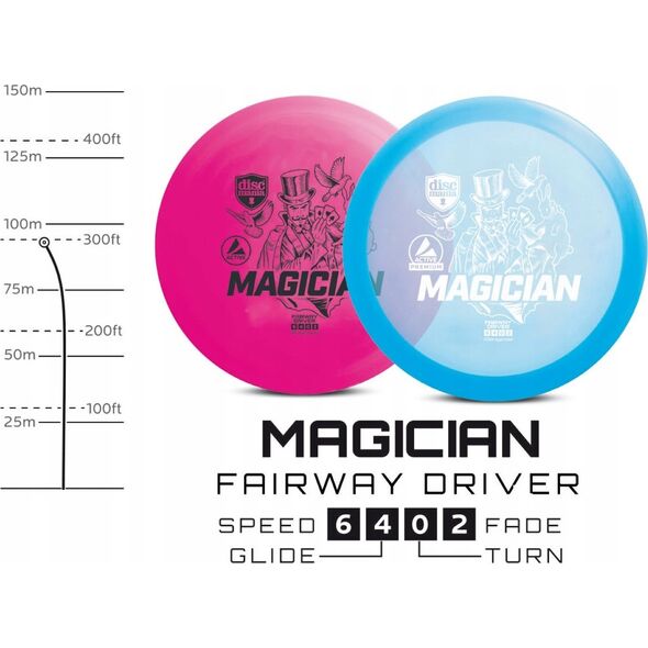 Discmania Pink Diskgolfo diskas Fairway Driver MAGICIAN Active Premium Rožinė