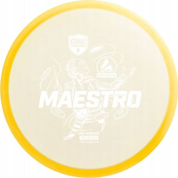 Discmania Diskgolfo diskas Midrange Driver MAESTRO Active Premium Geltona