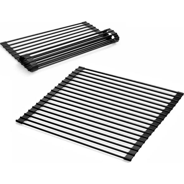 Tadar OCIEKACZ SKŁADANA KRATKA STALOWA NA ZLEWOZMYWAK 43x33cm TADAR Roll Up TD-9503
