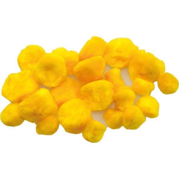 BREWIS Pompony puszyste żółte 24szt