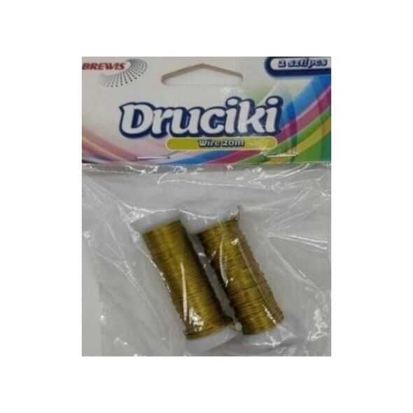 BREWIS Drucik florystyczny złoty 20m