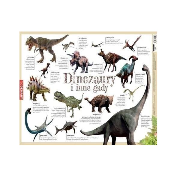 Demart Podkładka na biurko dinozaury i inne gady