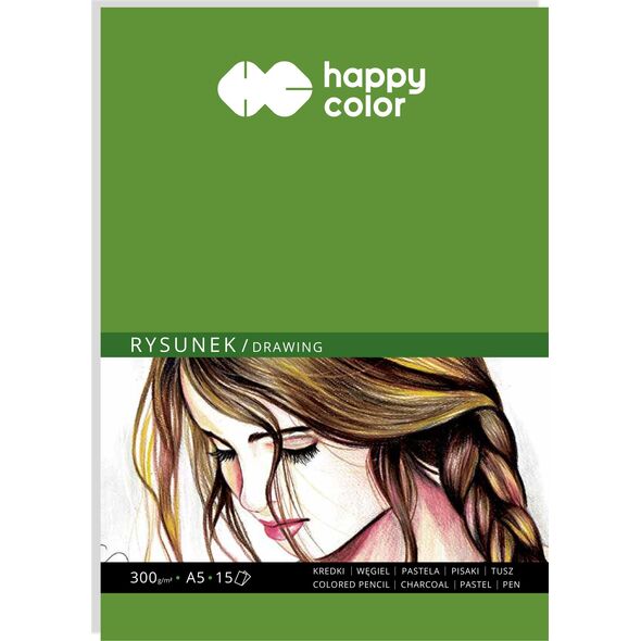 GDD Blok do rysunku A5/15K 300g HAPPY COLOR