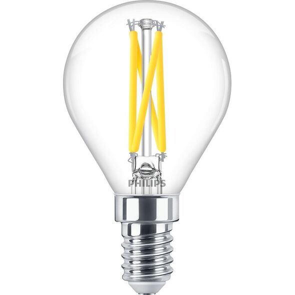 Signify Philips LED classic WarmGlow Tropfenlampe 25W E14 Klar dimmbar