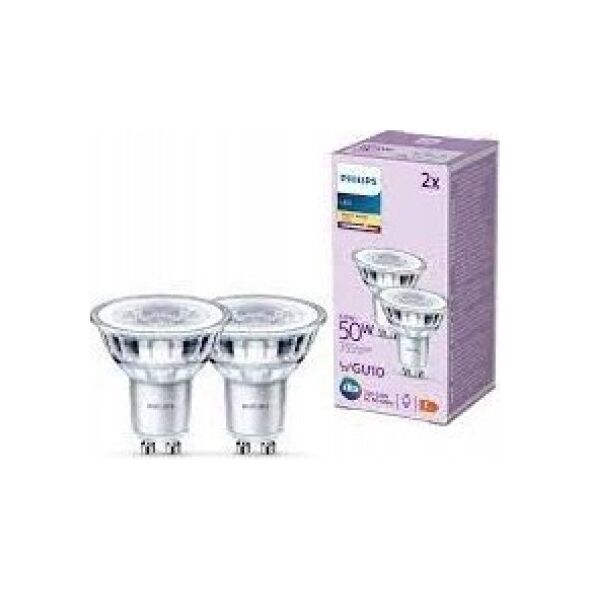 Signify Philips LED classic Lampe 50W GU10 Warmweiß 355lm Silber 2er P