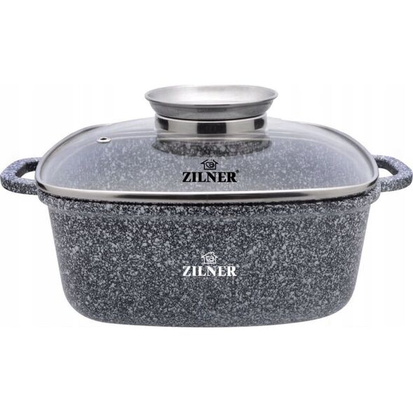 Zilner BRYTFANNA GARNEK KWADRATOWY 5.5L 26cm ZILNER GREY ZL-7059