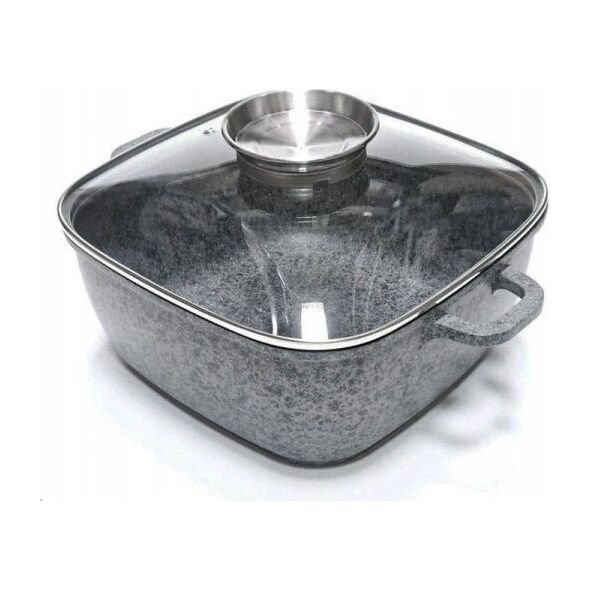 Zilner BRYTFANNA GARNEK KWADRATOWY 5.5L 26cm ZILNER GREY ZL-7059