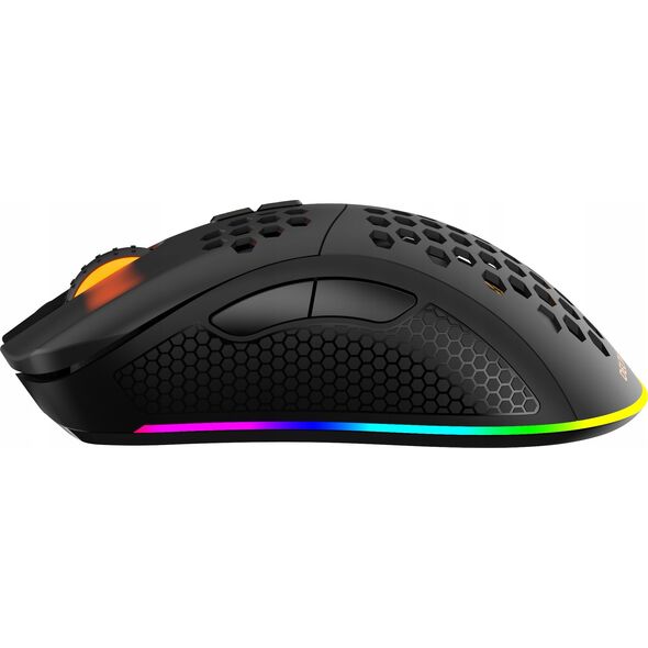 Mysz Deltaco Belaidė itin lengva žaidimų pelė DELTACO GAMING DM220, 70g svorio, RGB, SPCP6651, 400-6400 DPI, 1000 Hz, juoda / GAM-120