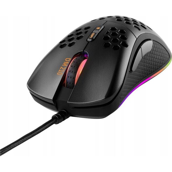 Mysz Deltaco Pelė DELTACO GAMING su laidu, 6400 DPI, RGB, USB, juoda / GAM-108