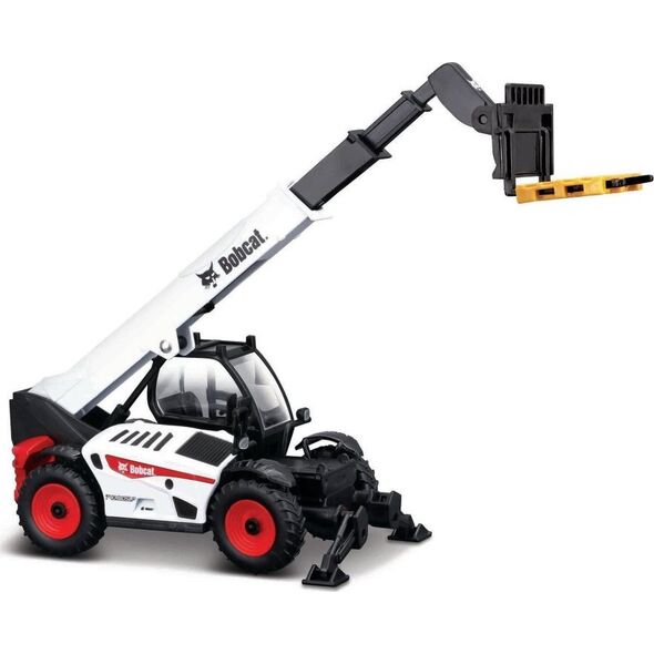 Bburago BBURAGO 1:48 teleskopinis krautuvas Bobcat T40.180SLP su padėklų šakėmis, 18-32087