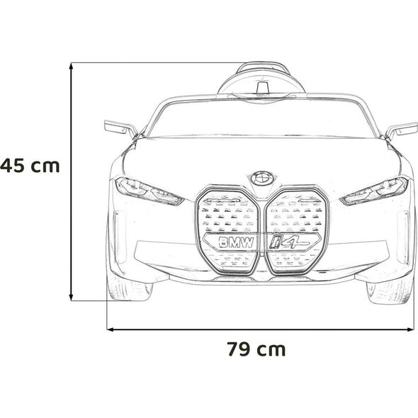 BMW Autko BMW i4 na akumulator dla dzieci Niebieski + Wolny Start + EVA + Ekoskóra + Audio LED + Pilot