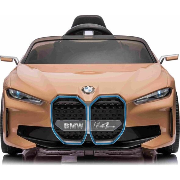 BMW Autko BMW i4 na akumulator dla dzieci Złoty + Wolny Start + EVA + Ekoskóra + Audio LED + Pilot