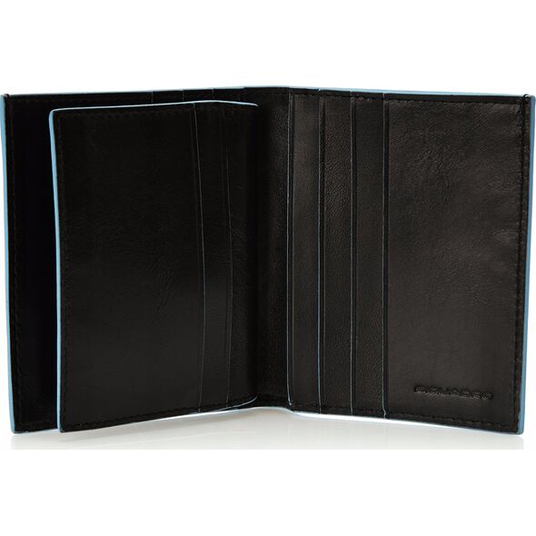 Piquadro Piquadro, Blue Square, Polyester, Card Holder, PP1518B2, Nero/Black, Unisex Unisex